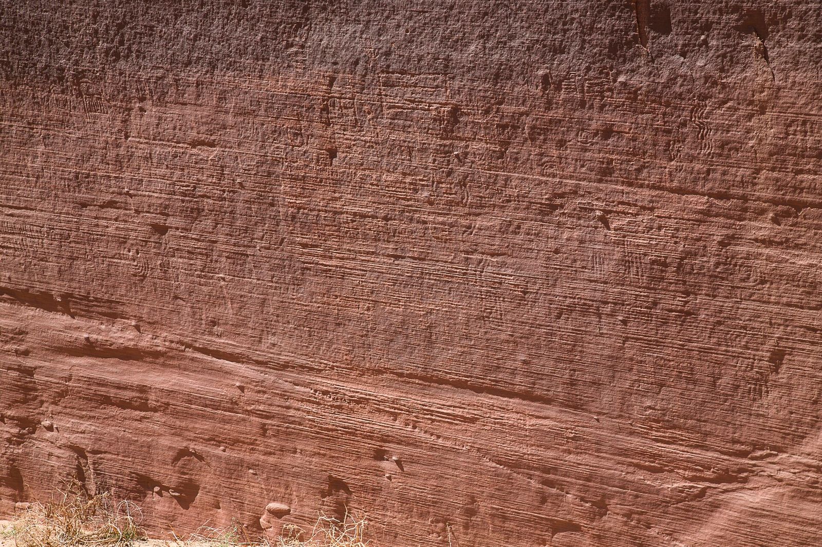 Vermilion Cliffs Sandstone Rock Layers, Arizona Ancient layered sandstone cliffs in Vermilion Cliffs National Monument reveal millions of years of Arizona geological history.